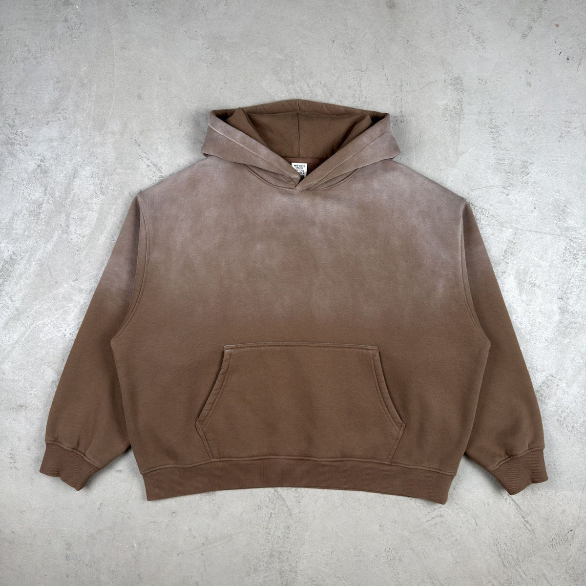 Oversized Gradient Washed Fleece Hoodie