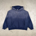 Oversized Gradient Washed Fleece Hoodie