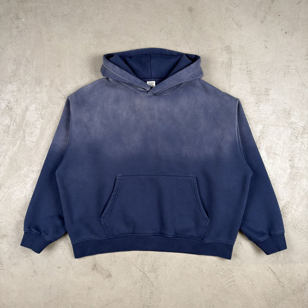 Oversized Gradient Washed Fleece Hoodie