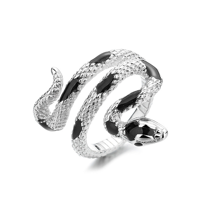 ONYX SERPENT RING