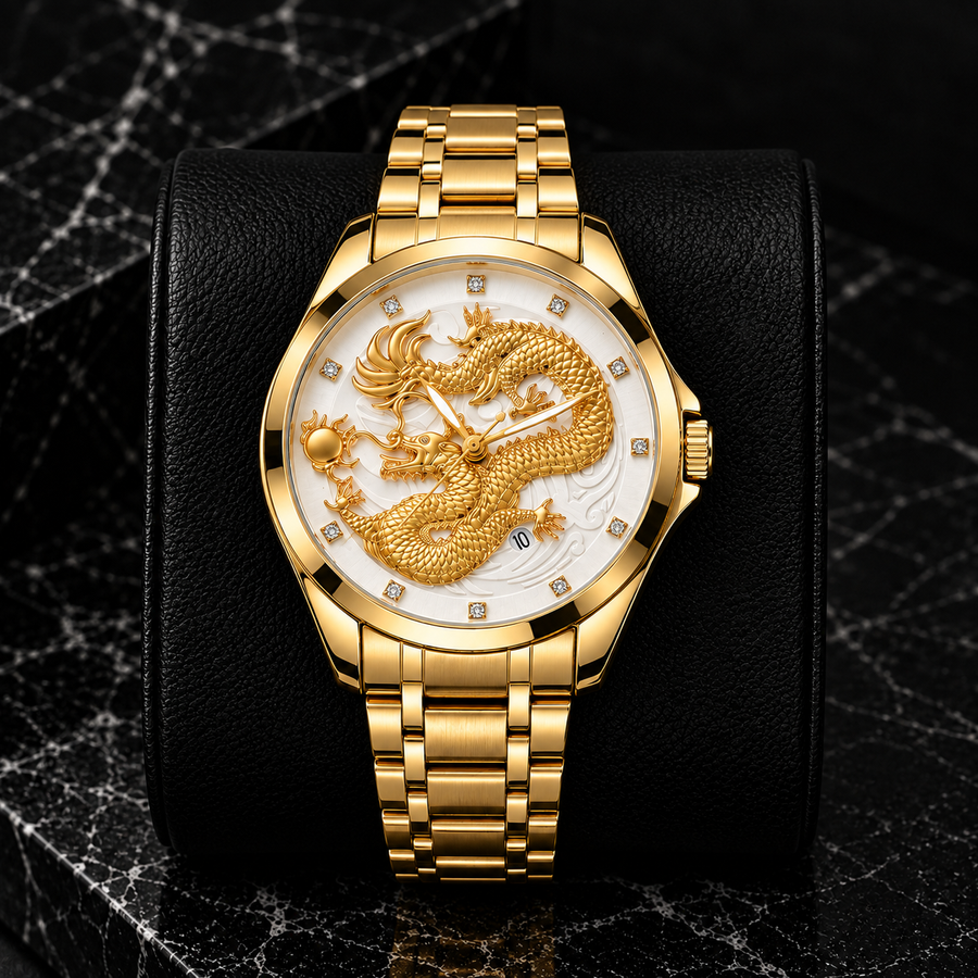 MEN'S DRAGON QUARTZ WATCH