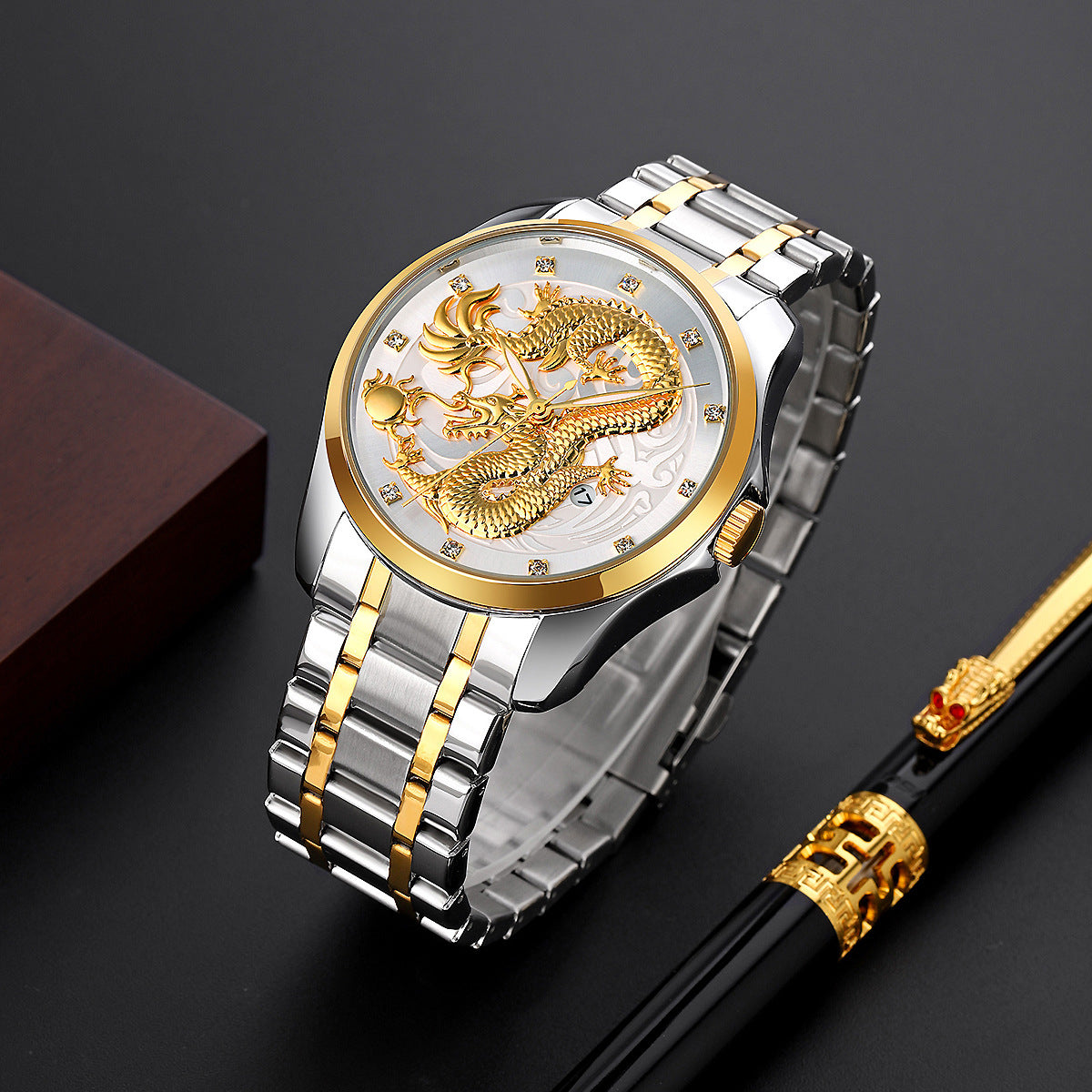 MEN'S DRAGON QUARTZ WATCH